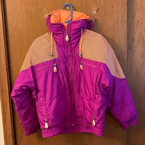 Vibrant Ski Jacket in Purple and Orange